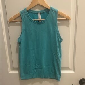 Athleta Ribbed Tank Top in Teal Blue